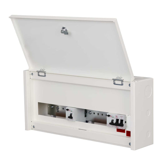 M2 8 + 8 Dual 80A RCD Metal Clad Consumer Unit
