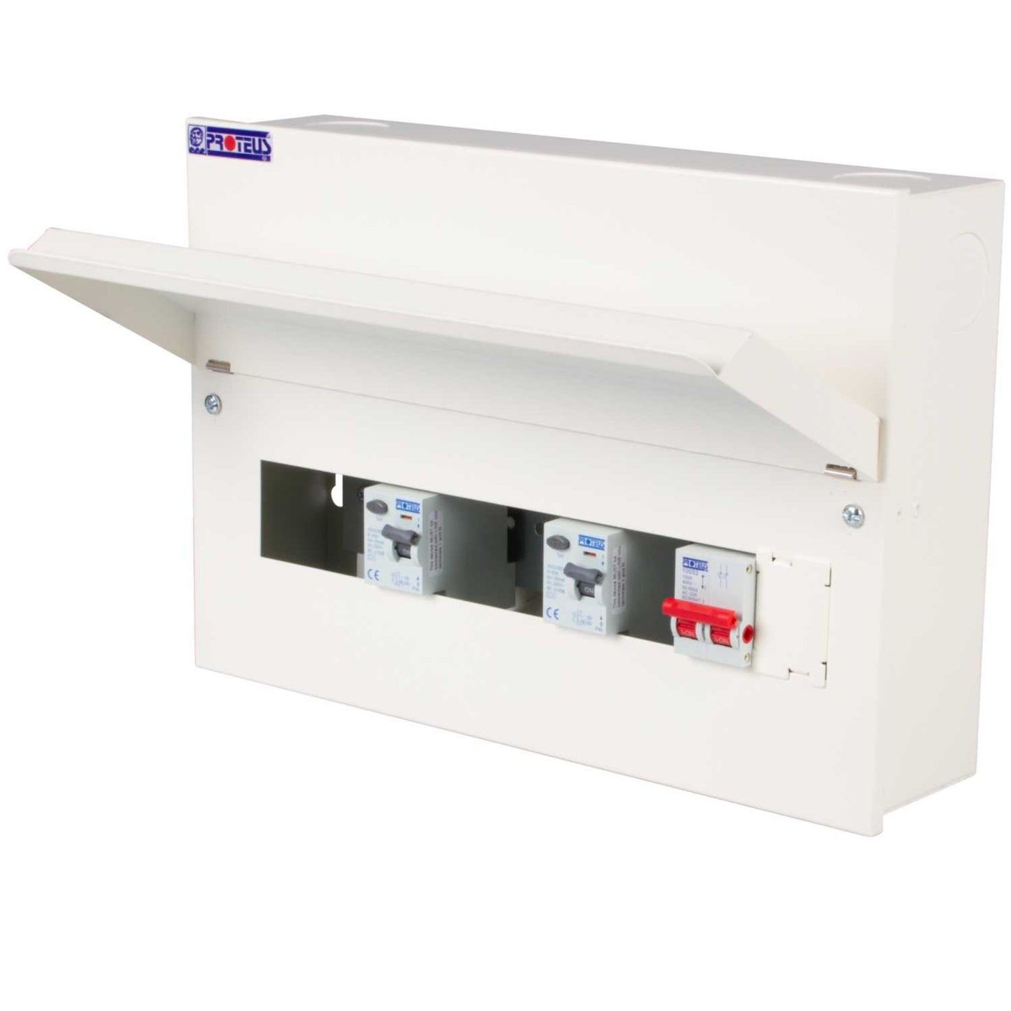 Proteus 4 + 4 Dual 63A Type A RCD High Integrity Metal Clad Consumer Unit