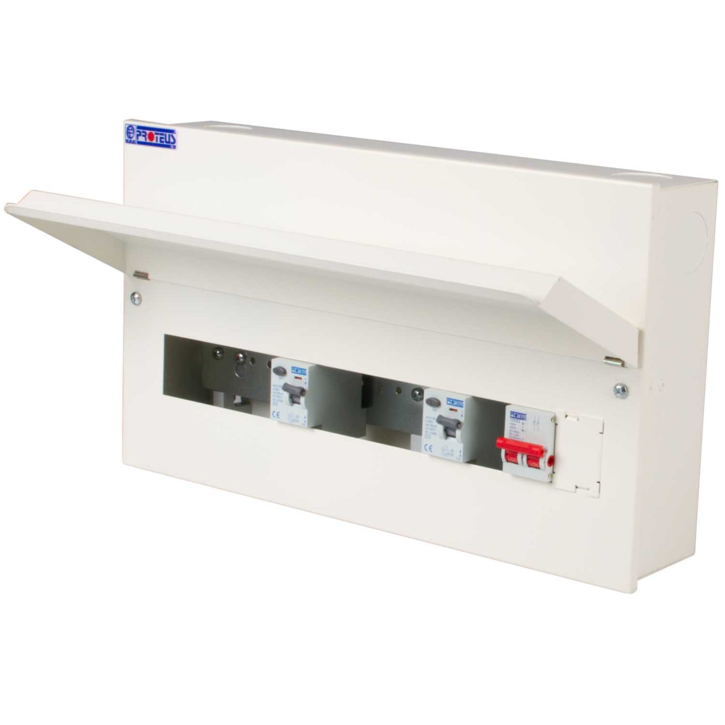 Proteus 6 + 6 Dual 80A Type A RCD High Integrity Metal Clad Consumer Unit