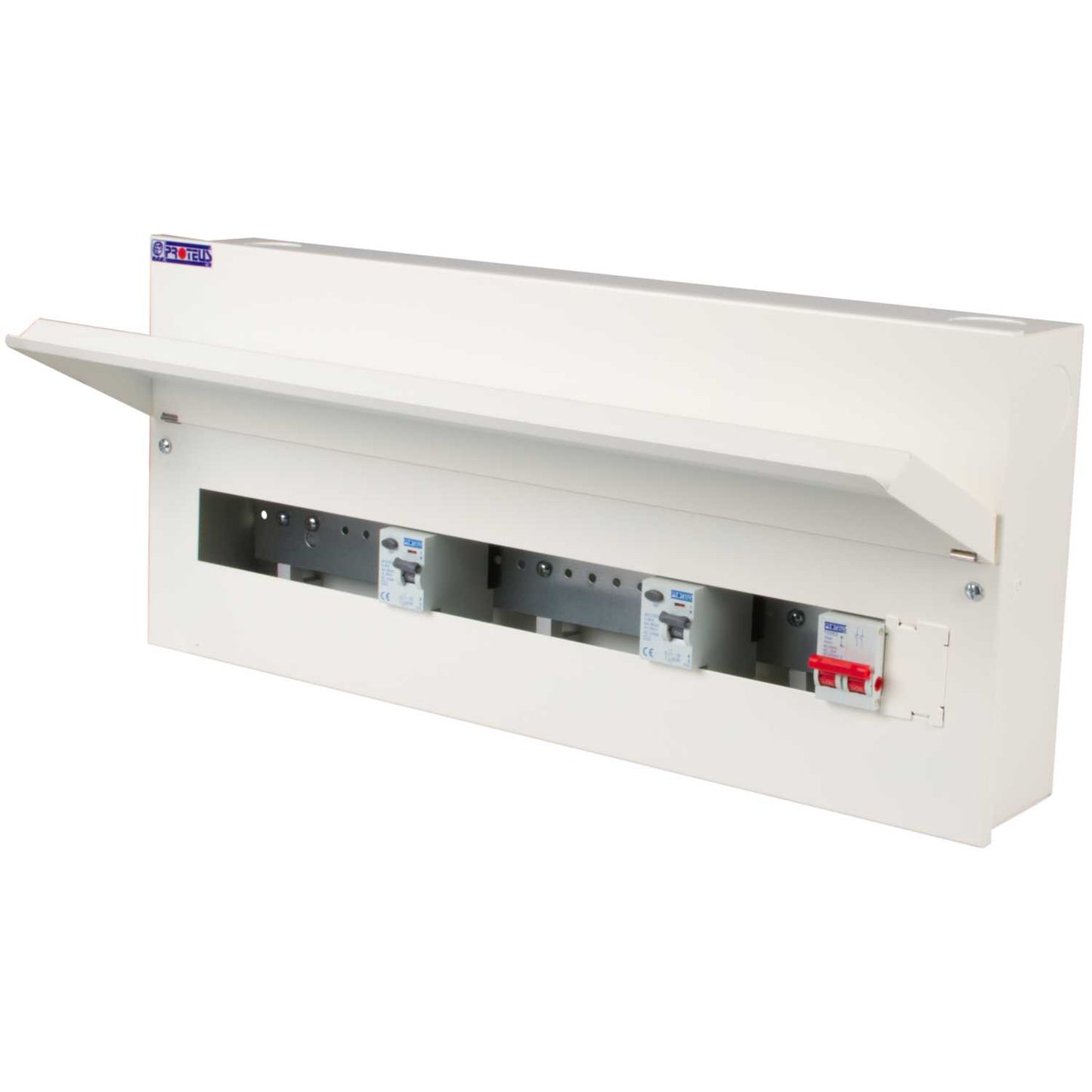 Proteus 8 + 8 Dual 80A Type A RCD High Integrity Metal Clad Consumer Unit