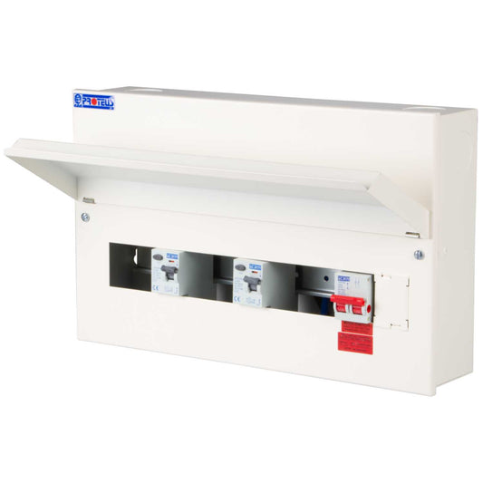 Proteus 12 Way Flexible Dual 63A Type A RCD High Integrity Metal Clad Consumer Unit