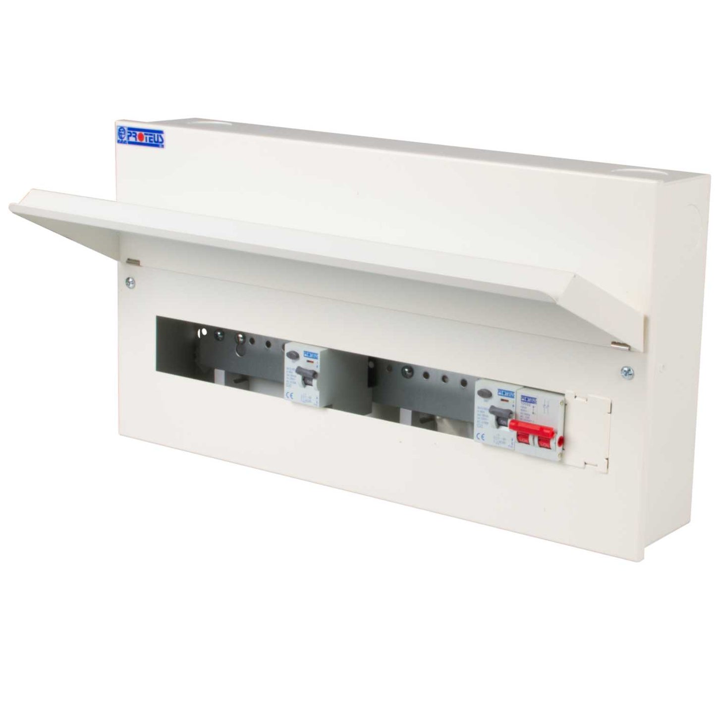 Proteus 16 Way Flexible Dual 80A Type A RCD High Integrity Metal Clad Consumer Unit
