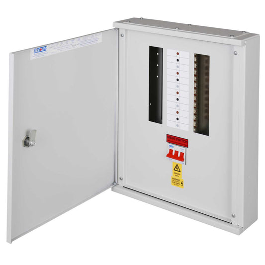 Proteus 8 Way TP+ N Type B Distribution Board with 125A Isolator Incomer