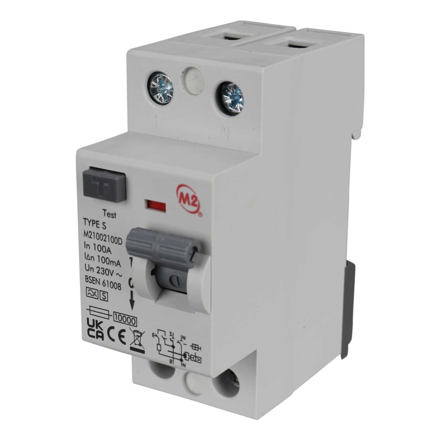 M2 100A 2 Pole 100mA Time Delay RCD