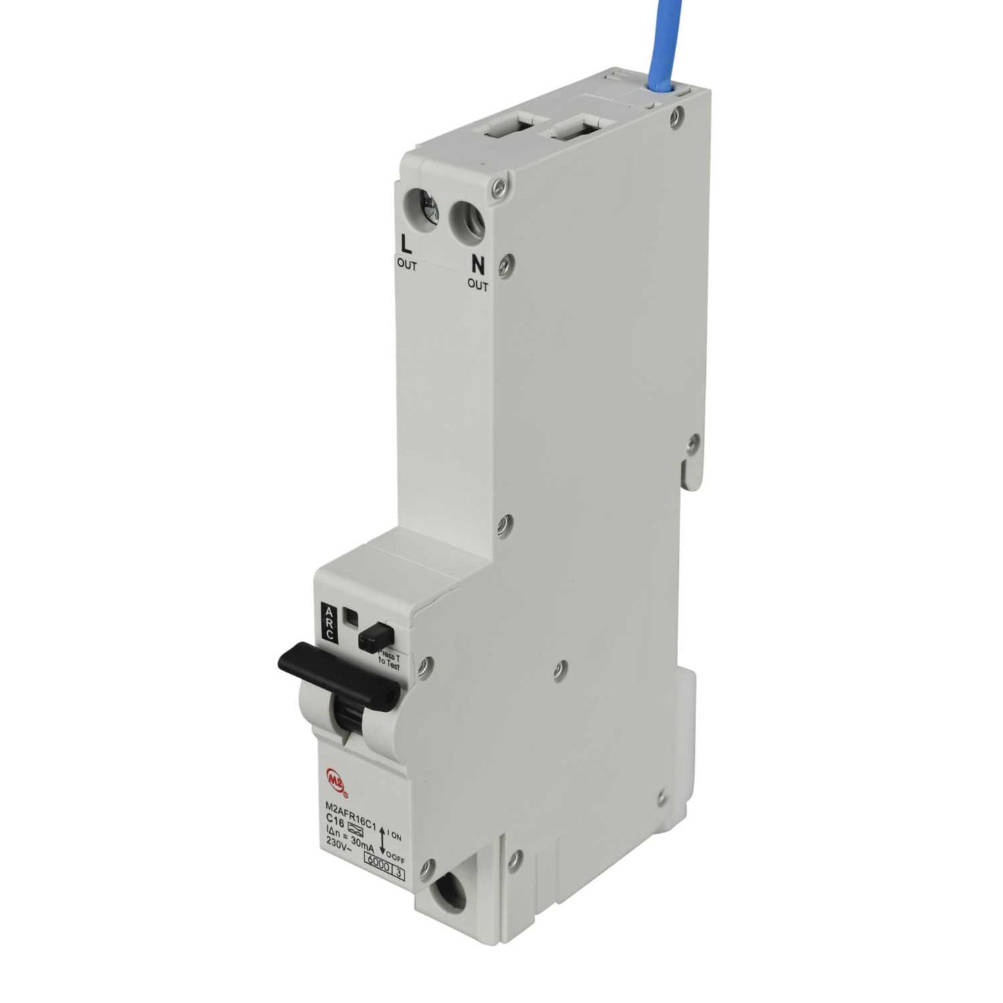 M2 16A Double Pole 1 Module C Curve 6kA 30mA Type A Afdd Combined Rcbo