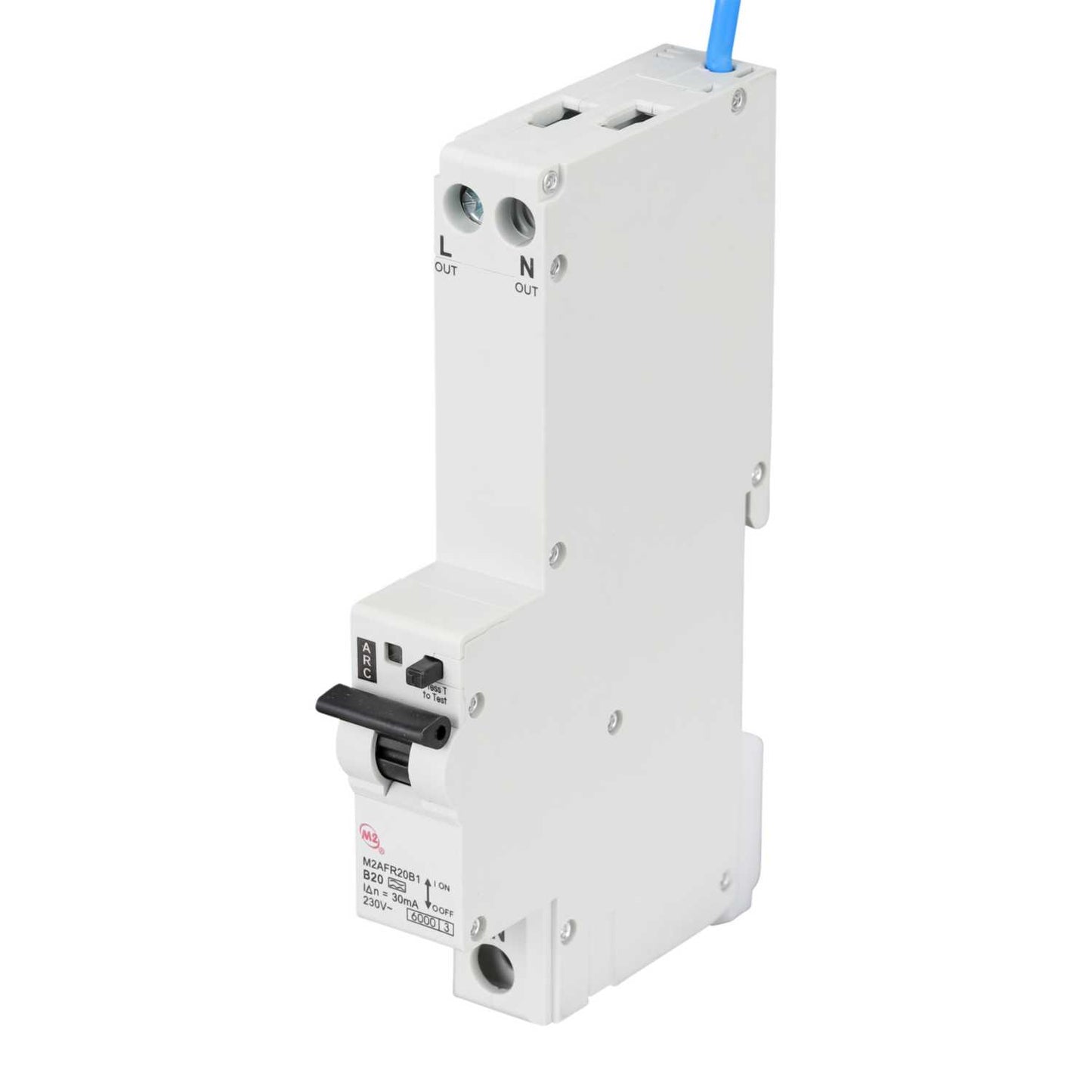 M2 20A Double Pole 1 Module B Curve 6kA 30mA Type A Afdd Combined Rcbo
