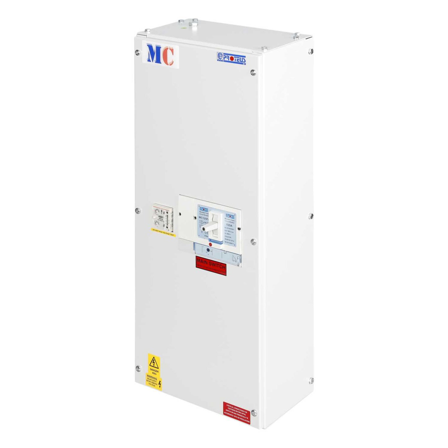 Proteus 125A Four Pole 36kA Enclosed Mccb with Adjustable Type A Earth Leakage Unit