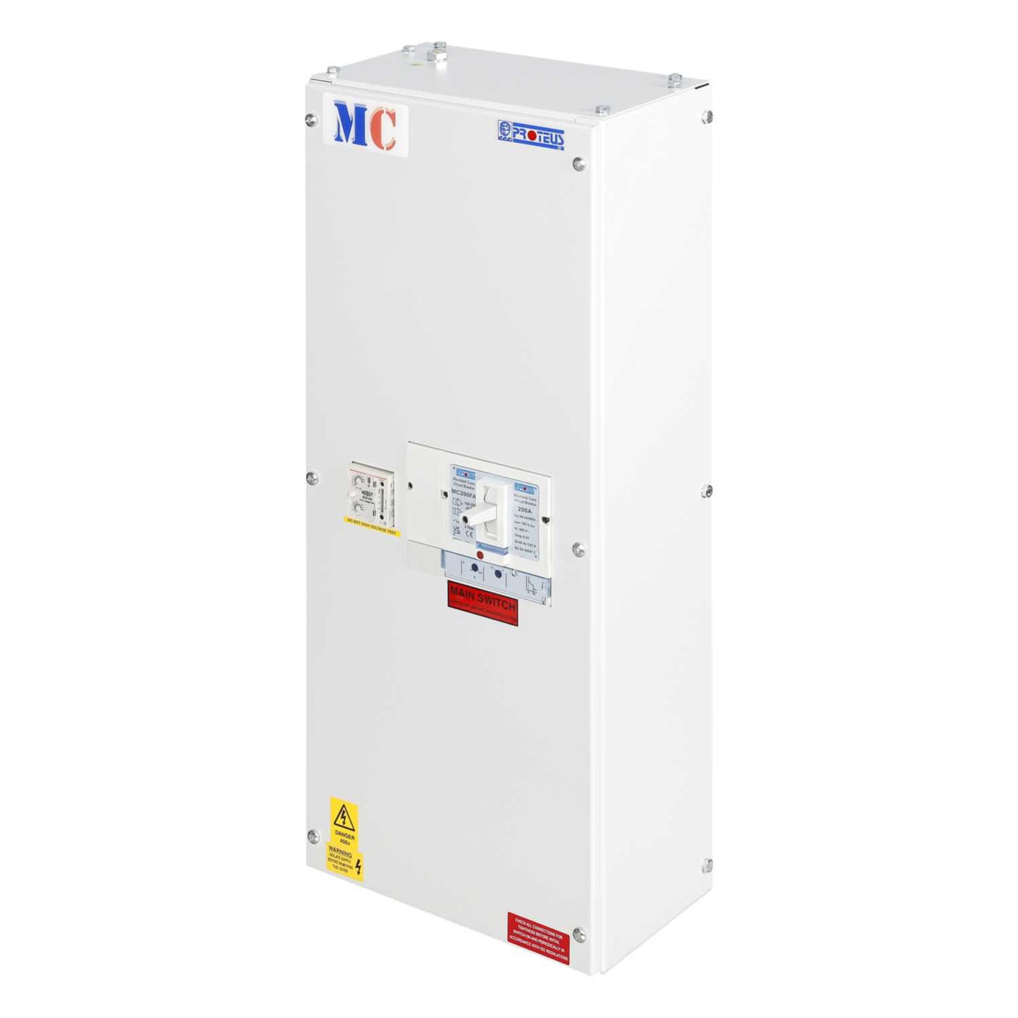Proteus 200A Four Pole 36kA Enclosed Mccb with Adjustable Type A Earth Leakage Unit