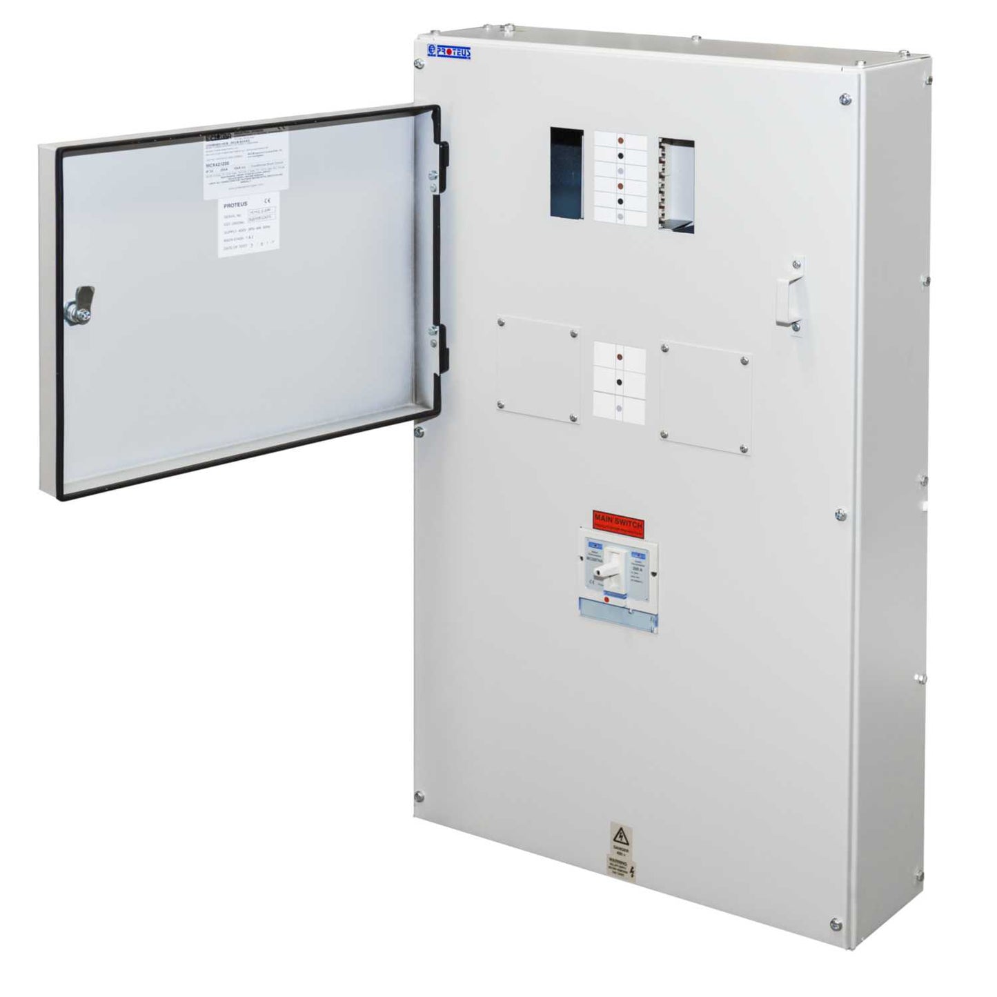 Proteus 4 Way 200A TP+N Panelboard with 200A TP Switch Disconnector Incomer