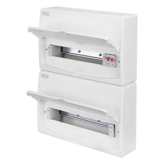 Proteus 30 Way Dual Row 100A Isolator Incomer Metal Clad Consumer Unit and Type 2 SPD