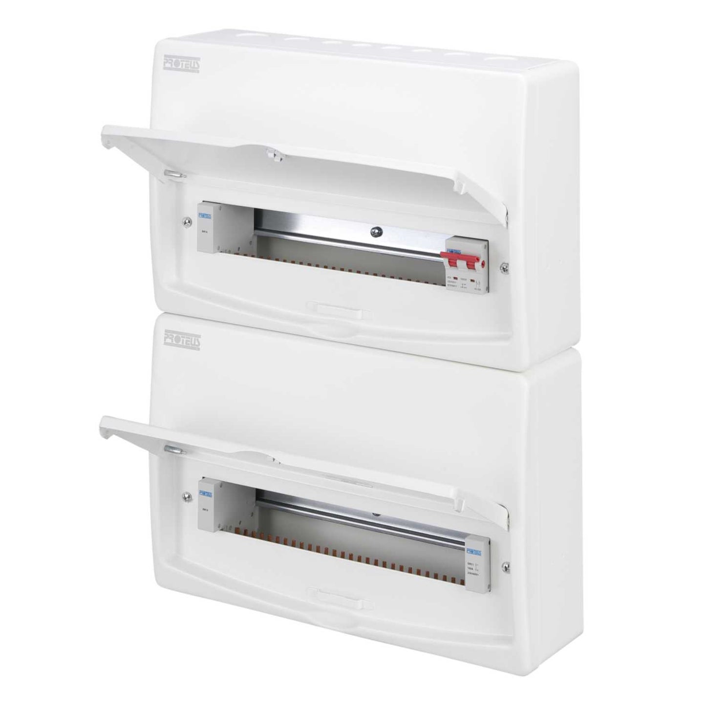 Proteus 31 Way Dual Row 100A Isolator Incomer Metal Clad Consumer Unit