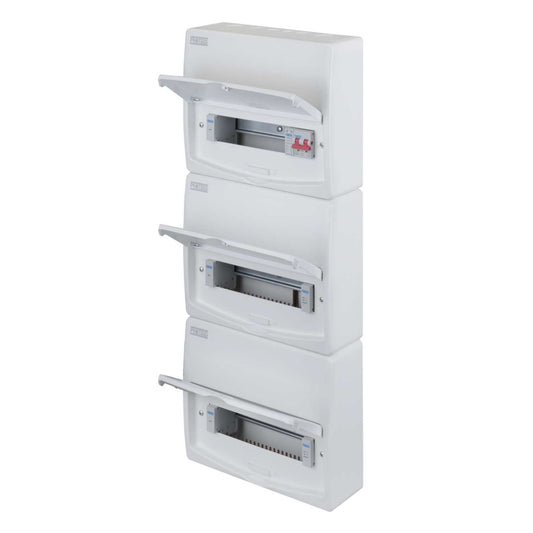Proteus 34 Way Triple Row 100A Isolator Incomer Metal Clad Consumer Unit and Type 2 SPD