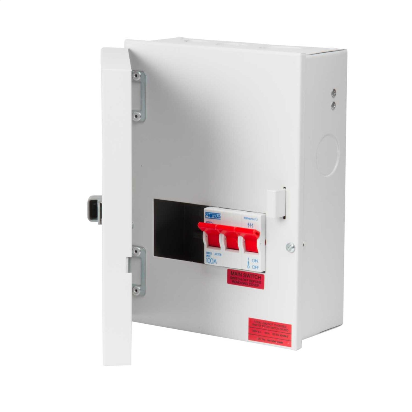 Proteus 1 Way TP+N Type B Metal Clad Distribution Board 100A Incomer