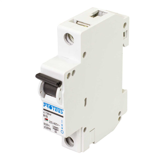 Proteus 10A Single Pole 6kA B Curve MCB