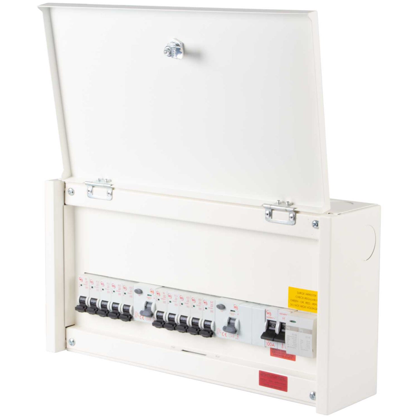 M2 2+5+5 Dual 80A Type A RCD High Integrity Metal CU with Type 1 SPD and 10 x MCBs
