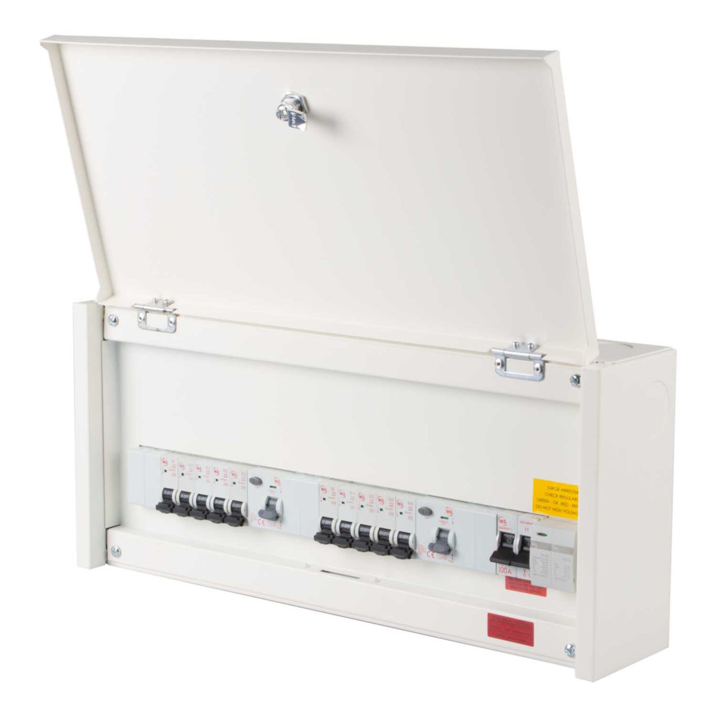 M2 2+7+7 Dual 80A Type A RCD High Integrity Metal CU with Type 1 SPD and 10 x MCBs