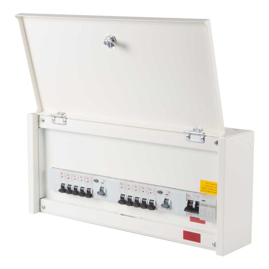 M2 2+7+7 Dual 80A Type A RCD High Integrity Metal CU with Type 1 SPD and 10 x MCBs