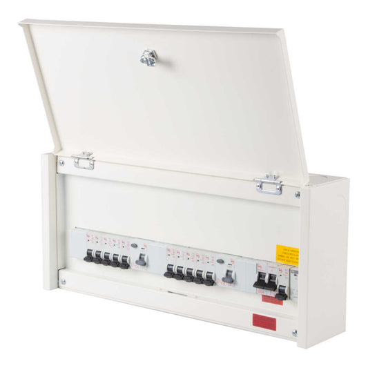 M2 2+7+7 Dual 80A Type A RCD High Integrity Metal CU with Type 23 SPD and 10 x MCBs