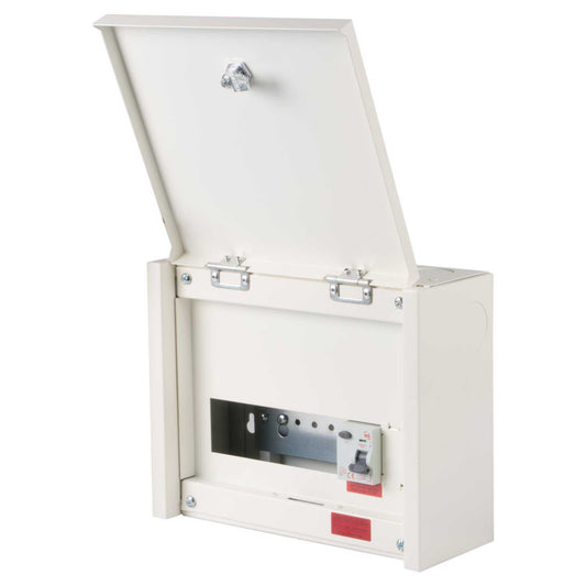 M2 8 Way 80A 30mA Type A RCD Incomer Metal Clad Consumer Unit