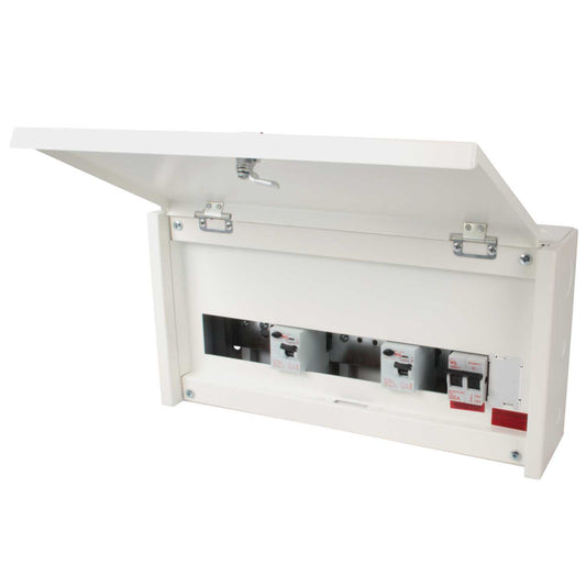 M2 2 + 5 + 5 Dual 63A RCD High Integrity Metal Clad Consumer Unit