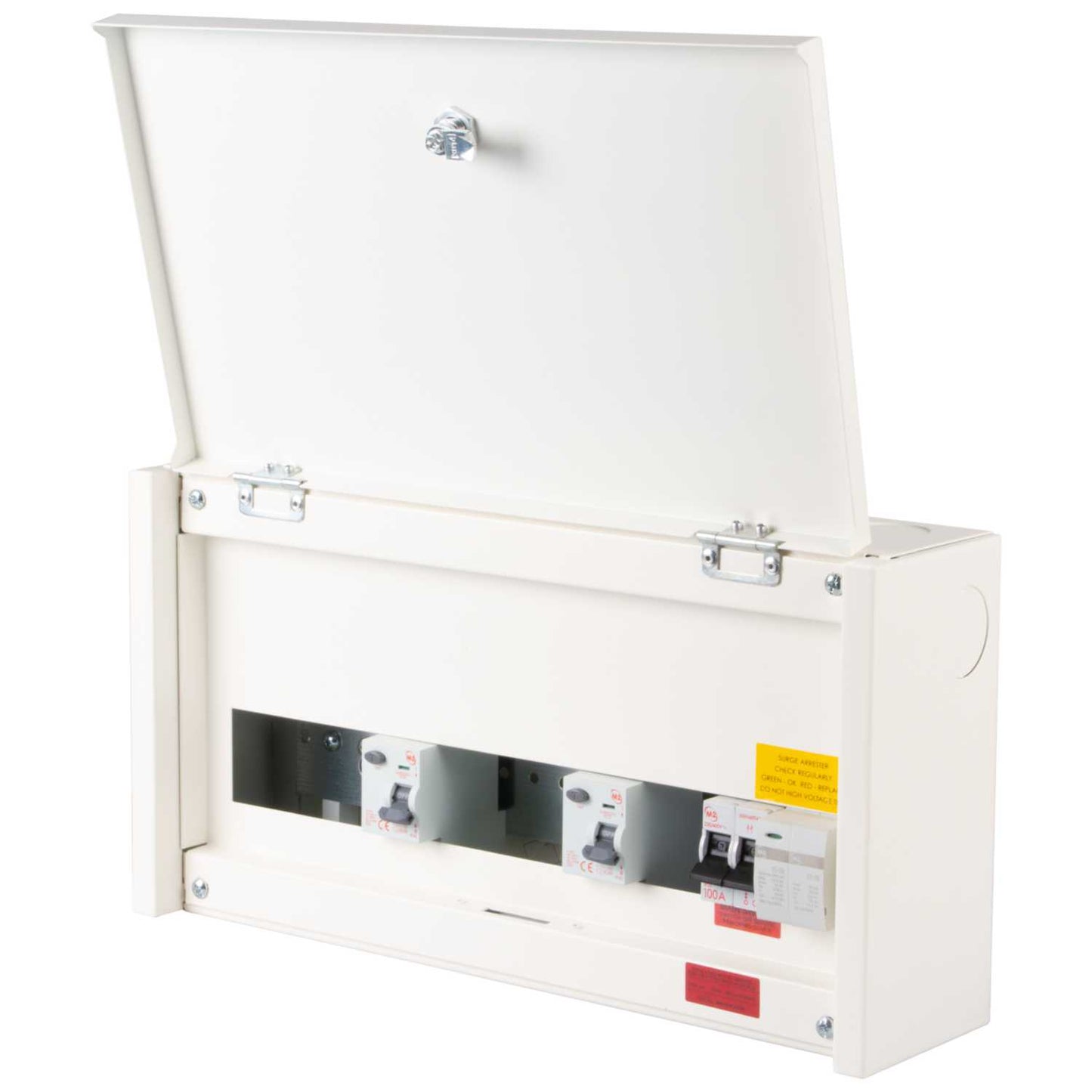 M2 2+5+5 Dual 63A Type A RCD High Integrity Metal Clad CU with Type 1 SPD