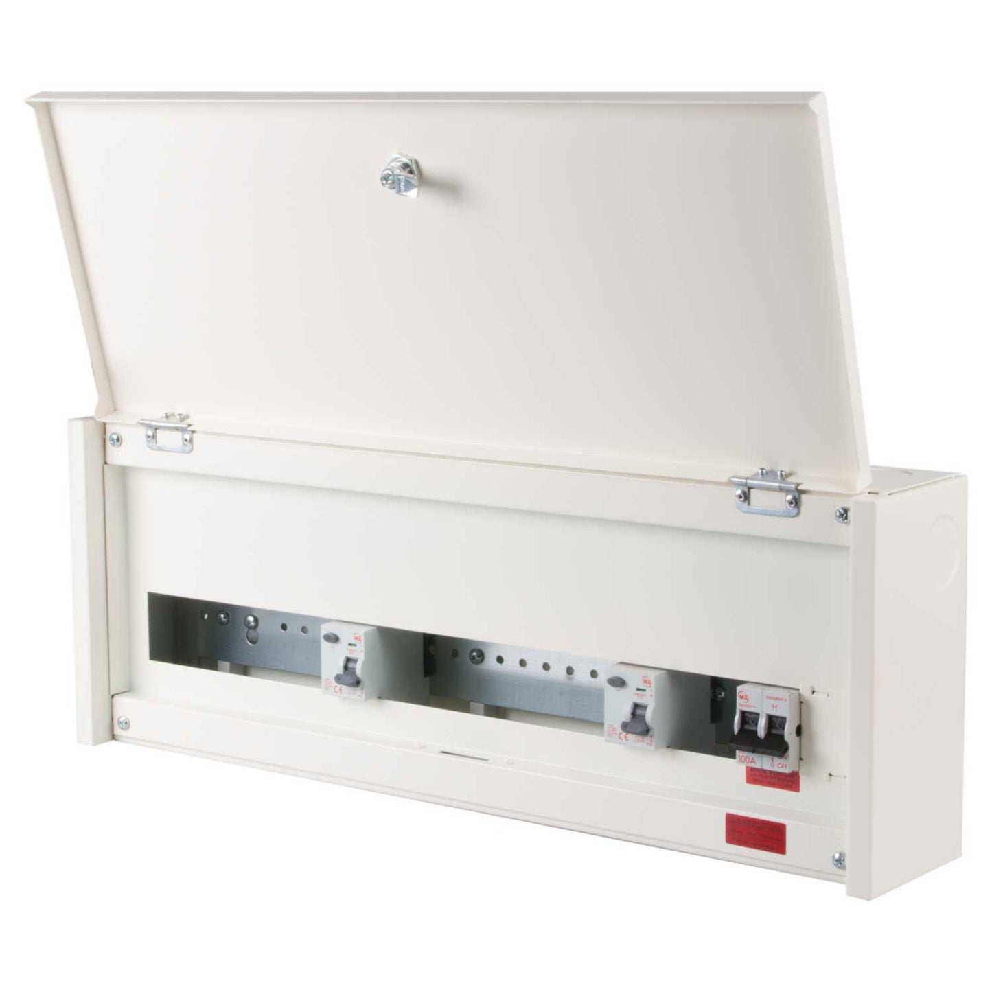 M2 3 + 9 + 10 Dual 80A Type A RCD High Integrity Metal Clad Consumer Unit