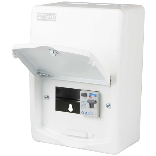 Proteus 2 Way 100A 30mA Type A RCD Incomer Metal Clad Consumer Unit