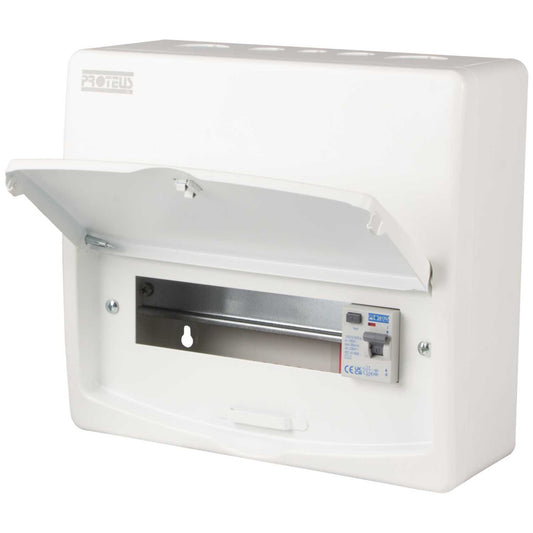 Proteus 8 Way 100A 30mA Type A RCD Incomer Metal Clad Consumer Unit