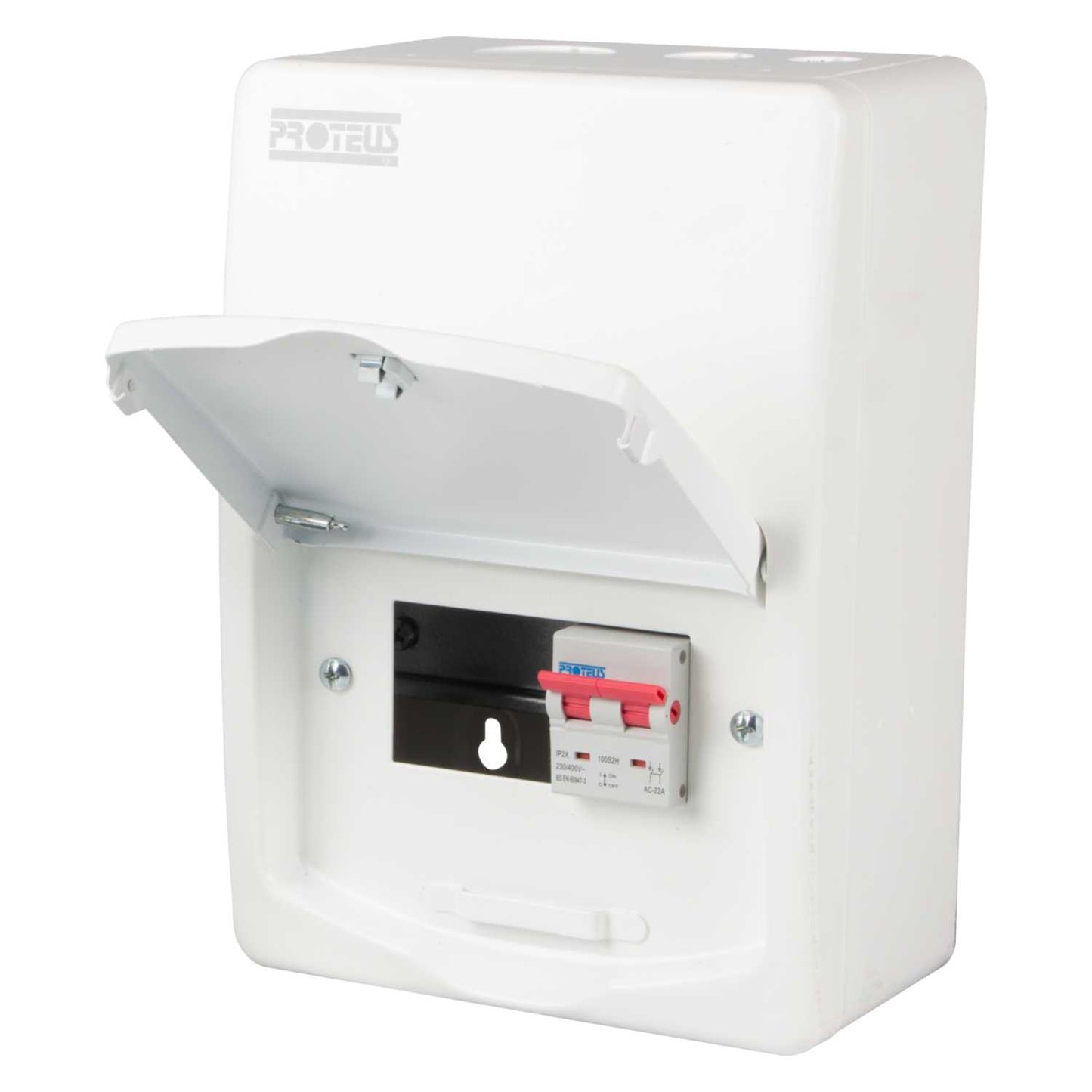 Proteus 2 Way 100A Isolator Incomer Metal Clad Consumer Unit