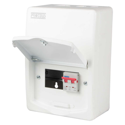 Proteus 2 Way 100A Isolator Incomer Metal Clad Consumer Unit