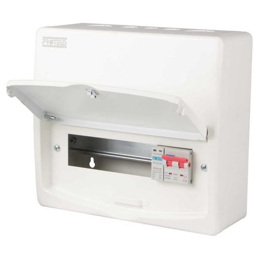 Proteus 7 Way 100A Isolator Incomer Metal Clad Consumer Unit with Type 2 SPD
