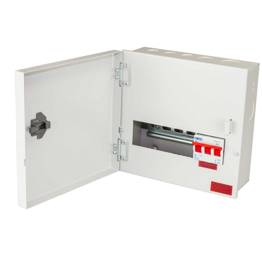 Proteus 2 Way TP+N Type B Metal Clad Distribution Board 100A Incomer