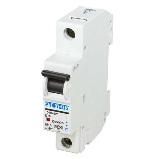 Proteus 10A Single Pole 10kA D Curve MCB