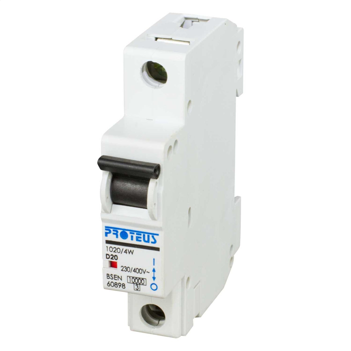 Proteus 20A Single Pole 10kA D Curve MCB