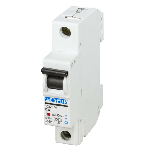 Proteus 32A Single Pole 10kA C Curve MCB