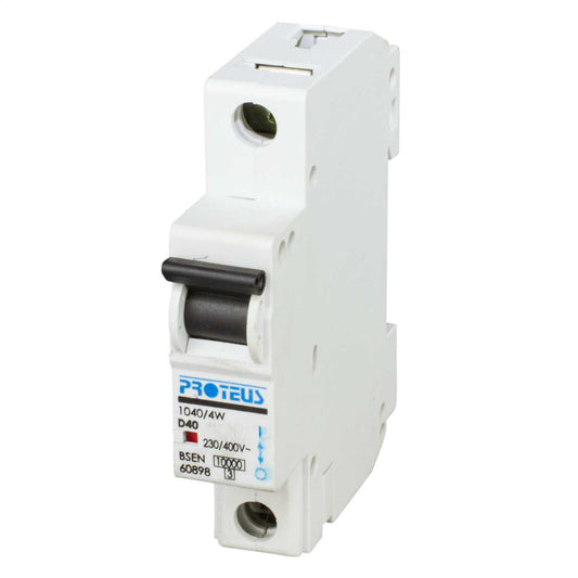 Proteus 40A Single Pole 10kA D Curve MCB
