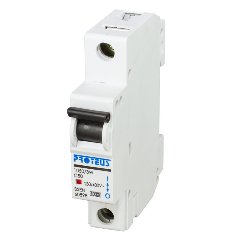 Proteus 50A Single Pole 10kA C Curve MCB