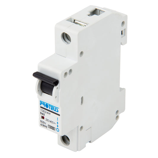 Proteus 63A Single Pole 10kA D Curve MCB