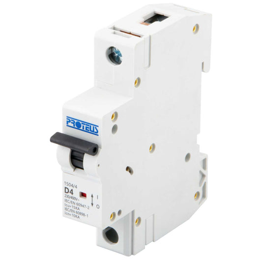 Proteus 4A Single Pole 15kA D Curve MCB
