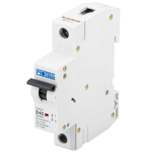 Proteus 40A Single Pole 15kA D Curve MCB