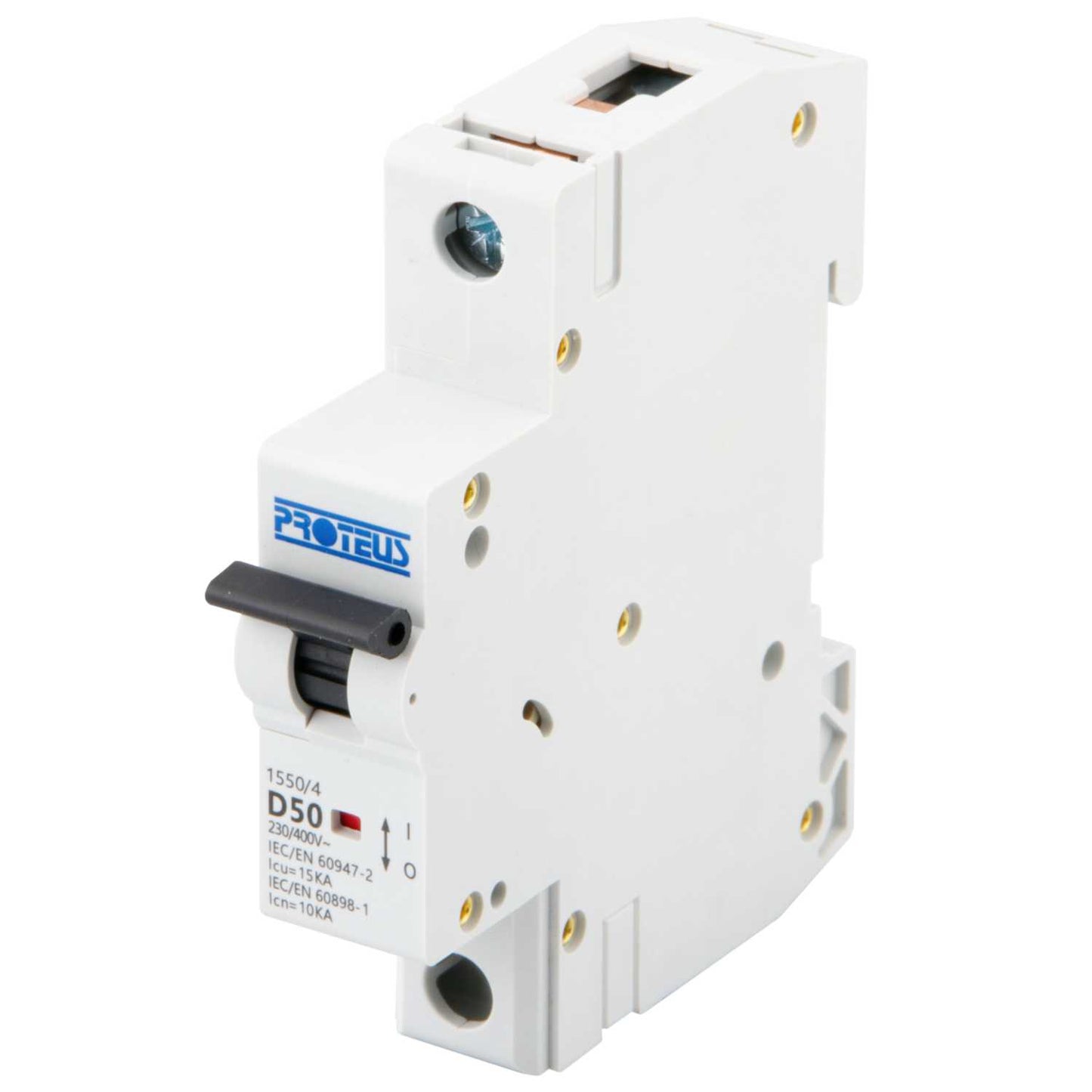 Proteus 50A Single Pole 15kA D Curve MCB