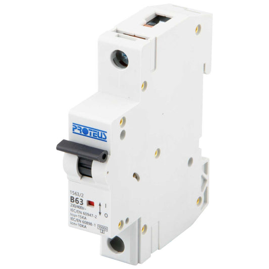 Proteus 63A Single Pole 15kA B Curve MCB