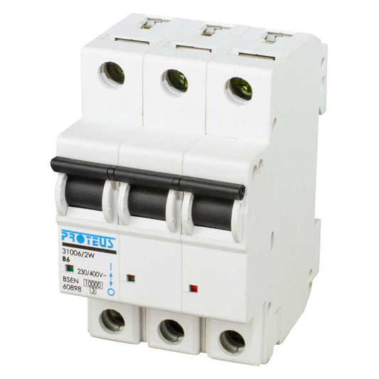 Proteus 6A Triple Pole 10kA B Curve MCB