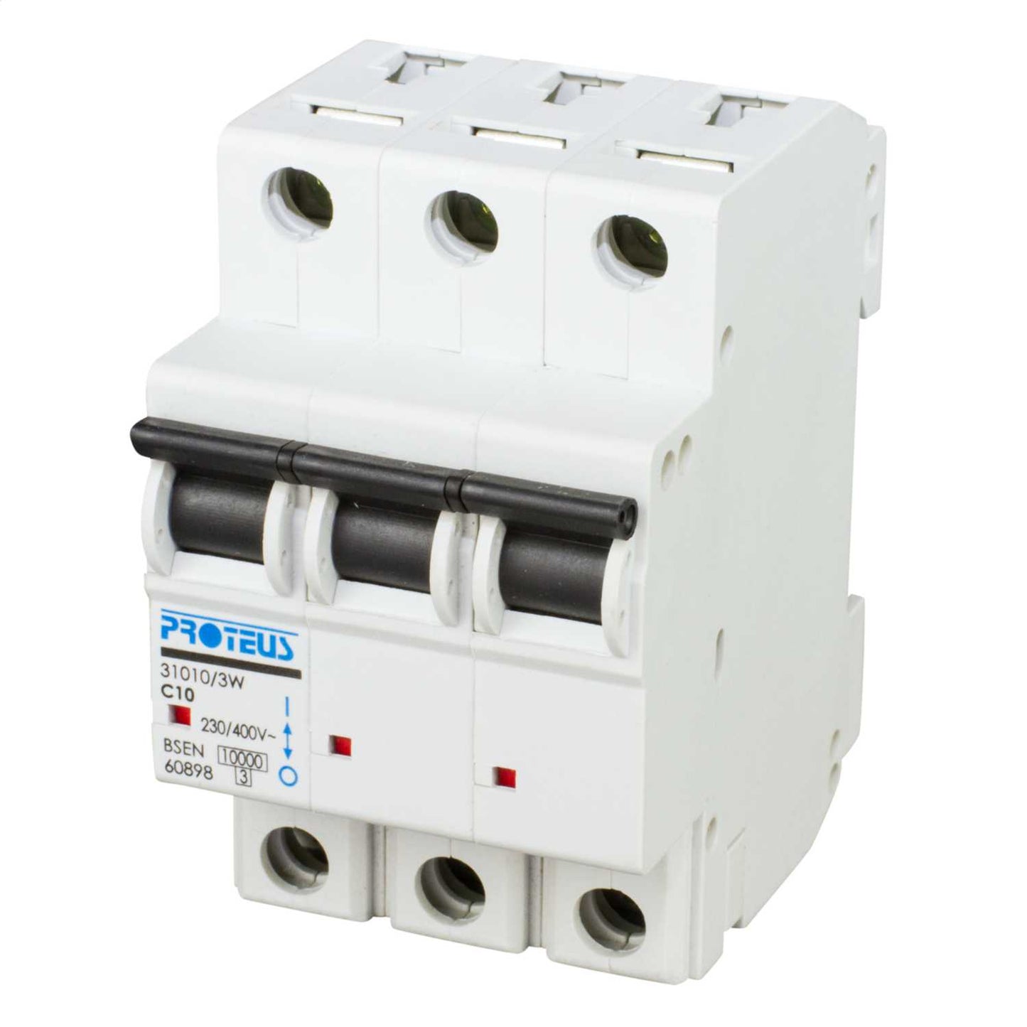 Proteus 10A Triple Pole 10kA C Curve MCB