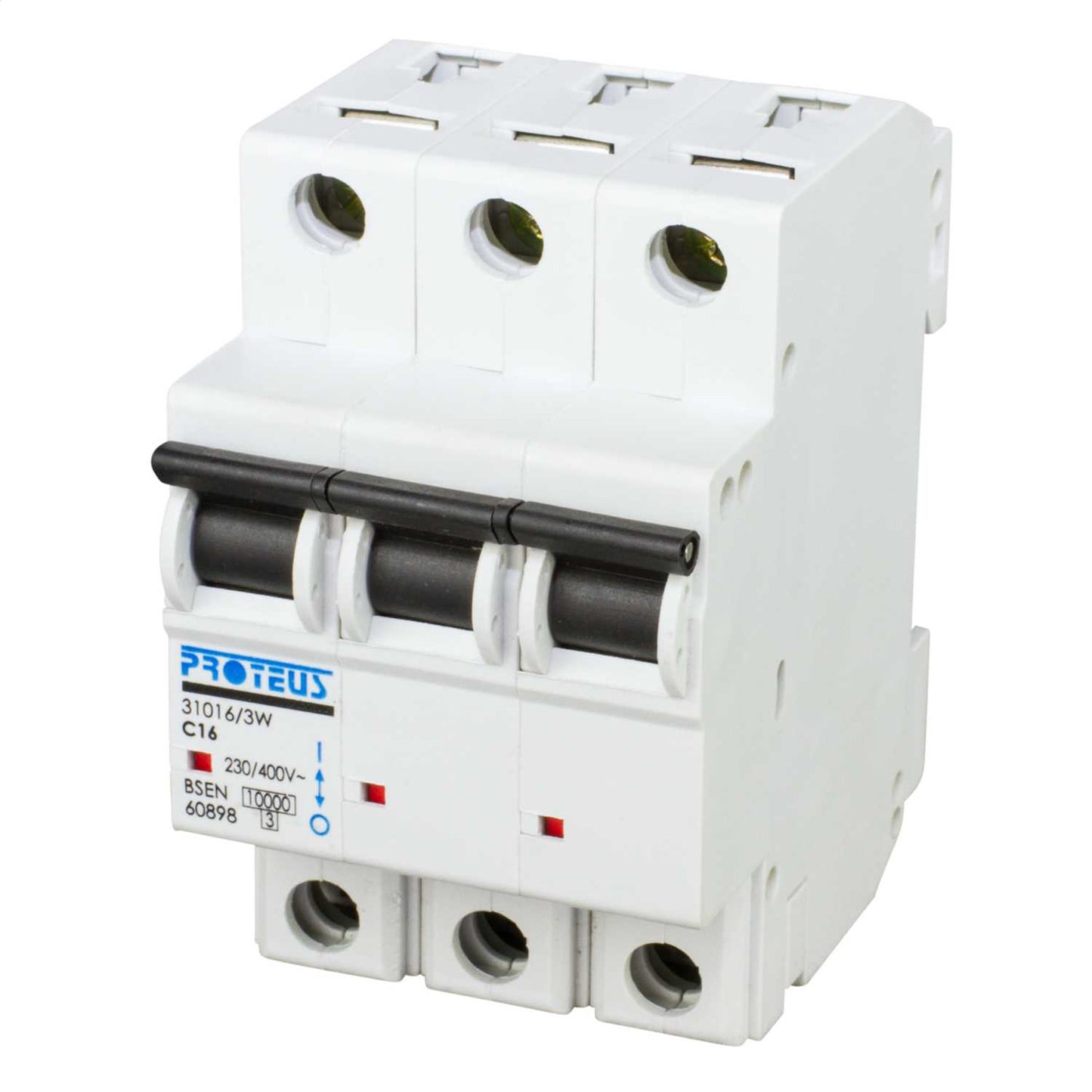 Proteus 16A Triple Pole 10kA C Curve MCB