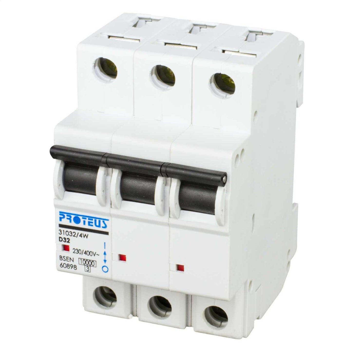 Proteus 32A Triple Pole 10kA D Curve MCB