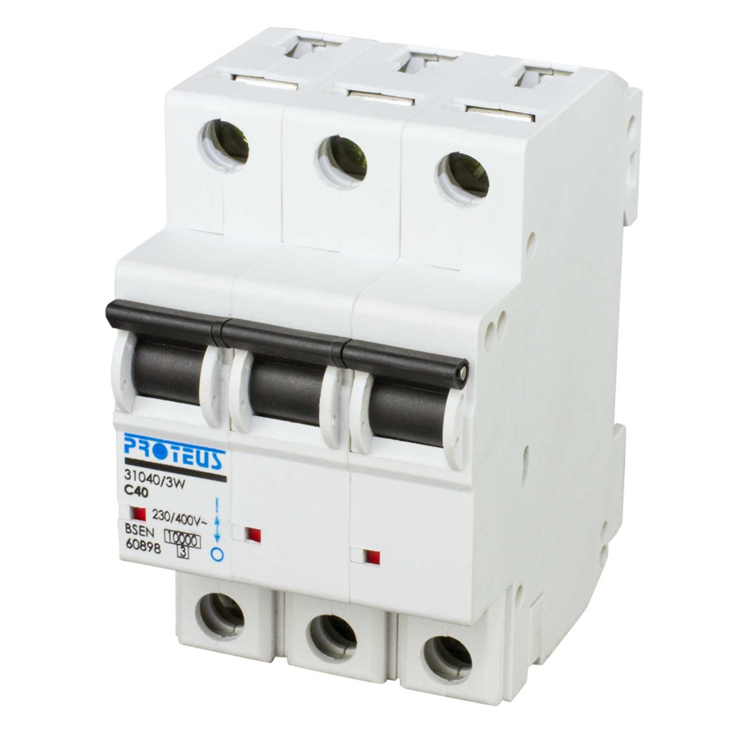 Proteus 40A Triple Pole 10kA C Curve MCB