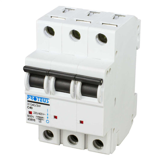 Proteus 40A Triple Pole 10kA C Curve MCB