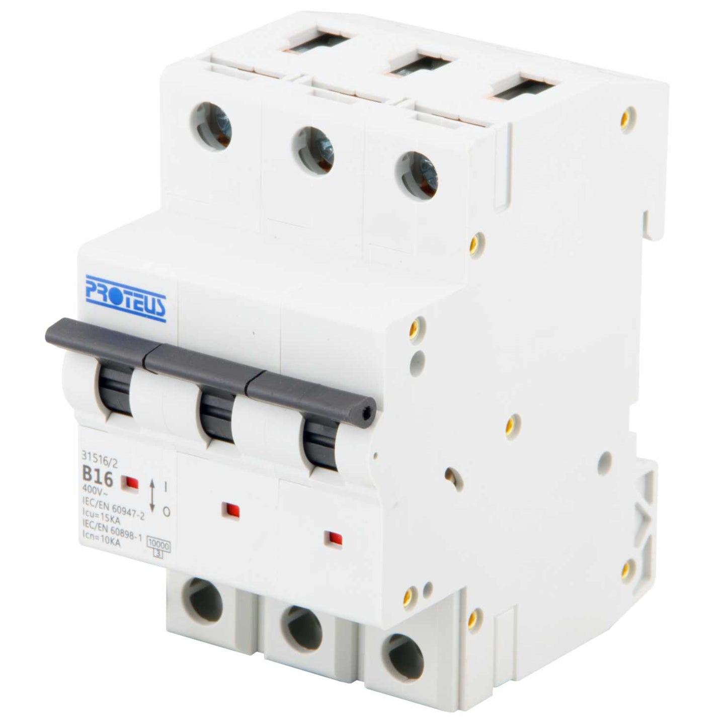 Proteus 16A Triple Pole 15kA B Curve MCB