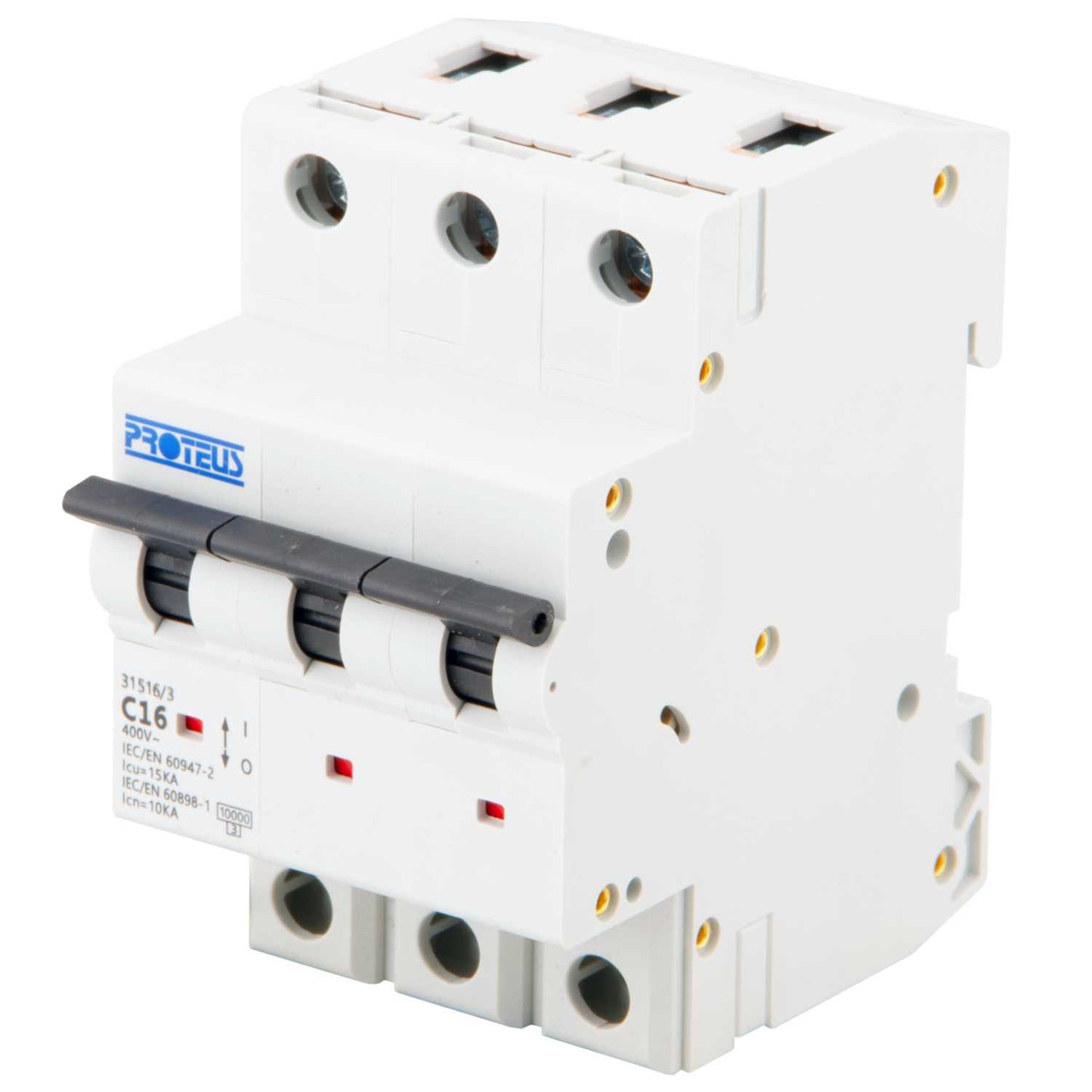 Proteus 16A Triple Pole 15kA C Curve MCB